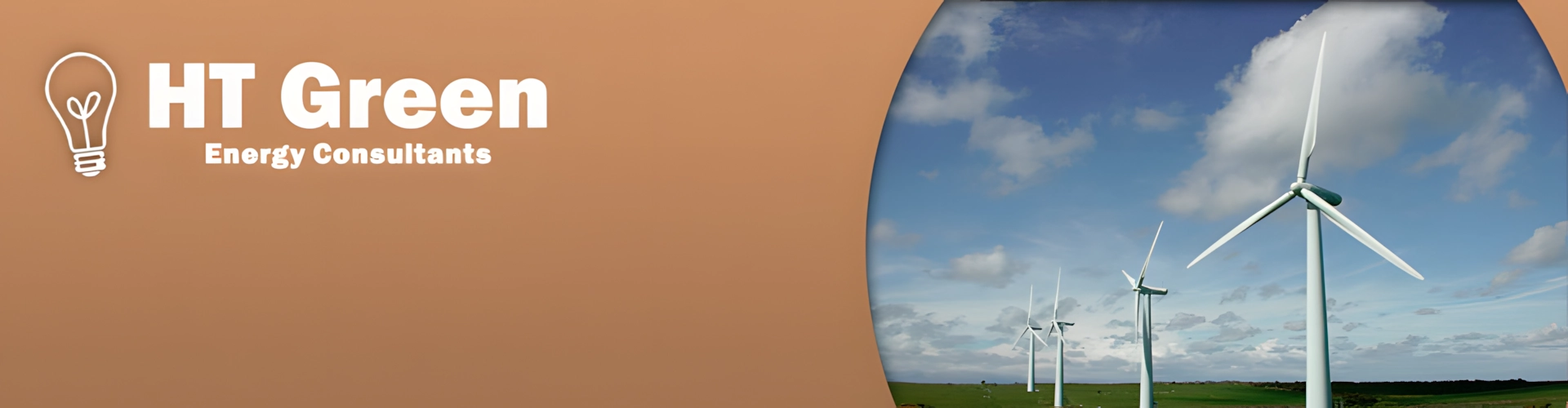 HT Green Energy Consultants banner with wind turbines