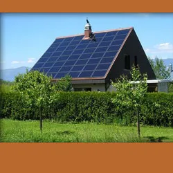 House with solar PV panels
